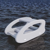 Bateau gonflable pliable de 4,5 m avec moteur électrique |   Maison flottante haut de gamme pour plateforme de yacht