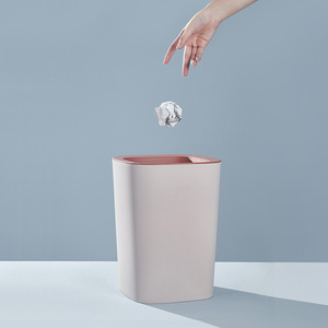 He Dou Trash Can Rectangular With Pressing Ring For Home Office Use - Product Image 1