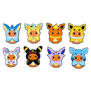 Broches de col en métal émaillé de la série Pokémon (Eevee, <span class=keywords><strong>Pikachu</strong></span>, Gengar, Charmander, Snorlax) – Vente en gros de badges mignons avec logo pour chapeaux - Product Image 2