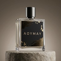 Flacon pulvérisateur de parfum vide en verre transparent personnalisé de 30 ml, 50 ml, 100 ml avec couvercle en résine givrée mate