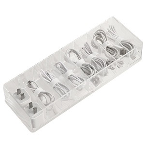 Transparent Acrylic Cable Organizer Box 8 Compartment For Data Cables Charging Heads Office Desk Storage Minimalist Design - Product Image 5