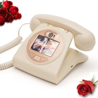 Vintage mariage vidéo bénédiction Message livre d'or téléphone enregistrement 1080P vidéo Audio livre d'or téléphone avec Li + batterie Rechargeable