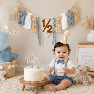 Décorations pour la fête du 6ème mois de bébé fille, 1er <span class=keywords><strong>anniversaire</strong></span>, thème Fleur et Papillon, pour séance photo - Product Image 2