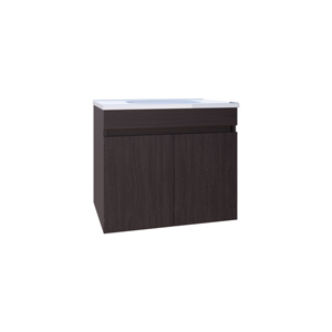 Chaux <b>Floating</b> Wide Double Door Vanity With Resin Sink Bathroom Storage Black - Product Image 5