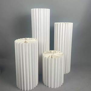 Mesa de Postres Plegable Cilíndrica de Papel, Elegante, Moderna y Sencilla, con Forma Personalizada, Novedad para Bodas y Fiestas - Product Image 3