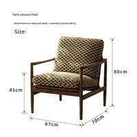 GEDO Wabi-Sabi Retro Home Furniture Vintage Single Sofa Chair for Living Room Balcon ou Homestay for Leisure Fauteuil