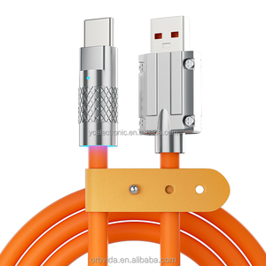 Câble de charge super rapide 120W 6A en alliage de zinc et silicone liquide, type C, 1 mètre, pour <span class=keywords><strong>smartphone</strong></span> <span class=keywords><strong>Android</strong></span> - Product Image 2