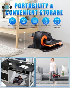 Elliptique d'appartement pour usage domestique, appareil d'exercice des jambes pour seniors, vélo elliptique portable sous le bureau, pédalier d'exercice pour seniors - Product Image 3