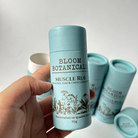 Stick déodorant push-up, baume à lèvres bio dans un tube en papier écologique, baume à lèvres, stick solaire, taille personnalisée avec design anti-humidité