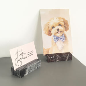 Telazzo fait à la main marbre poli moderne Rectangle Place porte-carte multi-usage empilable mémo escorte bureau décor accessoire - Product Image 6