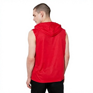 Camiseta Deportiva sin Mangas con Capucha para Hombre, Modelo Most Wanted, Tejido Ligero y Transpirable, para Entrenamiento en el Gimnasio, Colores Personalizados - Product Image 6