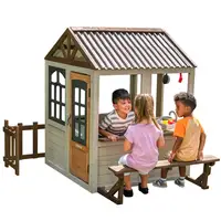 Groothandel Kinderen Picknicktafel Gebruikt Outdoor Goedkope Kinderen Kids Houten Speelhuis Speelhuisje Voor Verkoop