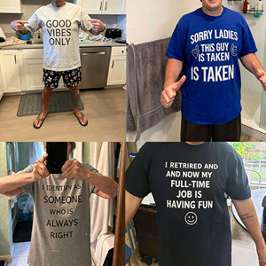T-shirts en coton peigné de qualité supérieure, coupe athlétique, 280 g/m², impression DTF avec logo personnalisé, pour hommes, en gros - Product Image 6