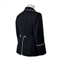 Blazer uniforme formel d'hiver pour homme en laine noir croisé, revers contrastant, imperméable, réversible, coupe-vent, pour scène