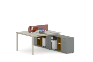 สถานีงานแบบเปิดโล่งสไตล์มินิมอล, โต๊ะทำ<span class=keywords><strong>งาน</strong></span>สำหรับพนัก<span class=keywords><strong>งาน</strong></span>หลายคน, หน้าโต๊ะกันน้ำเรียบเนียน, ทำความสะอาดและดูแลรักษาง่าย - Product Image 6