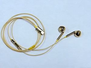 Écouteurs filaires en métal plaqué coloré, best-seller TikTok, or et argent, intra-auriculaires avec micro, Type C 3,5 mm pour iPhone et Android - Product Image 5