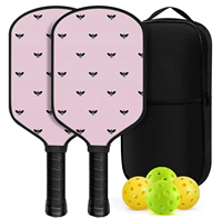Raquettes de pickleball personnalisées durables certifiées USAPA, en fibre de verre, avec poignée antidérapante, sac de transport portable