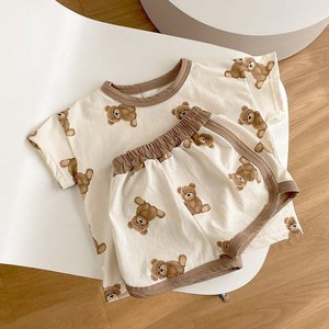 도매 여름 아기 의류 세트 유아 남아 만화 캐릭터 수트 면 티셔츠와 반바지 유아복 Lbc - Product Image 1