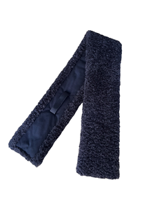 Cache-cou de luxe en peluche <span class=keywords><strong>bleu</strong></span> <span class=keywords><strong>marine</strong></span> en fausse fourrure, écharpe d'hiver confortable pour femme, fausse fourrure Teddy, style Kpop - Product Image 4