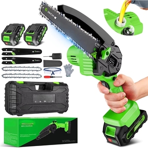 Mini Motosierra de <span class=keywords><strong>6</strong></span> Pulgadas con 2 Baterías, Regalo para Hombres, Papá, Esposo, Idea para el Cumpleaños de la Madre 2025 - Product Image 1