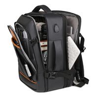 Sac à dos pour ordinateur portable multifonctionnel extensible en denim avec logo personnalisé, fermeture éclair, étanche, antivol, port USB – Vente chaude usine
