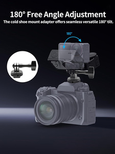 2-in-1 Aluminiumlegierung <span class=keywords><strong>Action</strong></span>-Kamera-Adapter mit Blitzschuh- und Stativhalterung sowie Cold-Shoe-Halterung für <span class=keywords><strong>Action</strong></span>-Kameras - Product Image 2