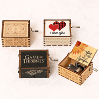 Boîte à musique Harry Potter gravée au laser personnalisée, en bois, à manivelle manuelle, mini souvenir d'anniversaire, cadeau en vrac