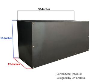 Jardinière rustique en acier Corten, robuste, avec trou de drainage, entièrement assemblée, pour plantes d'extérieur, usage commercial et résidentiel, fabriquée en Chine - Product Image 4