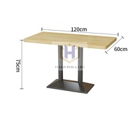 Table et chaises rembourrées en tissu à boutons de cabine double face mobilier de cabine de restaurant