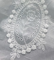 Tissu en maille florale respirant et hydrosoluble, dentelle 100% coton pour robe brodée ou hawaïenne, tissu en coton