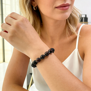 Bracelet Unisexe Motivationnel en Obsidienne Mate avec Carte de Vœux – Bijou Spirituel d'Encouragement - Product Image 4