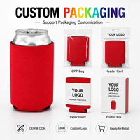 Manchon de tasse en néoprène 12oz avec poignée, logo personnalisé OEM ODM, support de boisson isotherme 330ml, refroidisseur de bouteille et canette personnalisé pour cadeaux