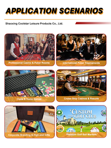Juego de Fichas de Póker Personalizadas de 10g y 39mm para el Mercado Americano y Ruso, Cerámica Premium para Casino con Texto y Denominaciones en Español - Product Image 5