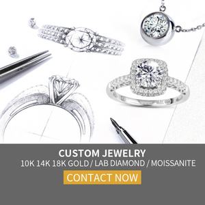 Anillo de Compromiso y Alianza de Diamante Cultivado en Laboratorio Messi Jewelry MSR-1090 PT950, Corte Redondo, Claridad F VVS2, Anillo Clásico de Diamante para Regalo - Product Image 6