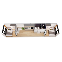 Conteneur mobile de 20FT 40FT, neuf, durable, économique, écologique, étanche, pour café, bureau, jardin, structure en acier