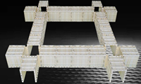 Système de coffrage réglable et réutilisable en plastique ABS/PP pour poteaux en béton, idéal pour les projets de construction et les bâtiments de grande hauteur
