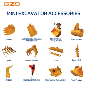 Accessoires à changement rapide pour excavatrices compactes, y compris les pinces grappes, les godets de terrassement et les pinces hydrauliques. - Product Image 5