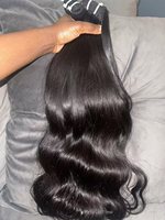 Cabello Indio Virgen de un Solo Donante con Cutícula Alineada, Cabello Humano 100% sin Procesar, Extensiones de Cabello con Cinta Adhesiva, Clip Ins, Cabello para Crochet, Cabello Virgen 15A