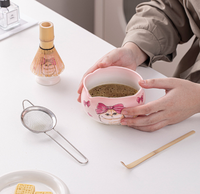 Coffret Cadeau Thé Matcha Japonais Cérémoniel Personnalisé avec Logo, Kit Fouet à Matcha Chasen 5 Pièces