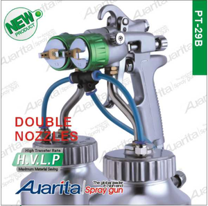 <span class=keywords><strong>Pistola</strong></span> <span class=keywords><strong>de</strong></span> Pulverización Neumática <span class=keywords><strong>de</strong></span> Doble Cabezal PT-29B, Tanques <span class=keywords><strong>de</strong></span> Aluminio <span class=keywords><strong>de</strong></span> 1000cc, Alimentación por Succión, Boquilla Doble <span class=keywords><strong>de</strong></span> 1.3mm - Product Image 3