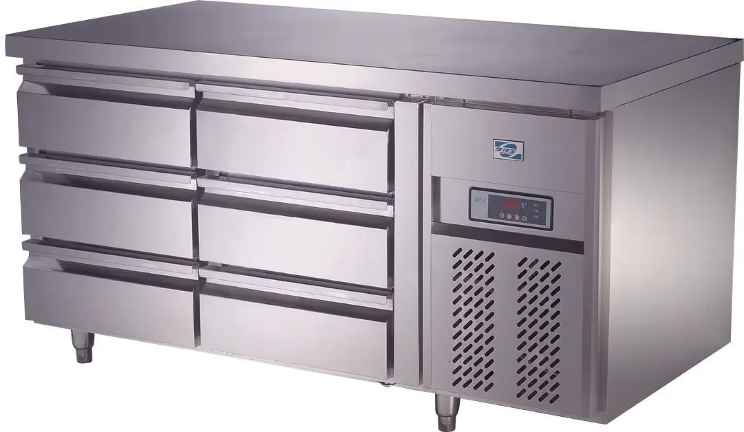 스테인레스 서랍형 냉장 작업대 냉동고 공기 냉각 서리 없는 냉동고 12v 냉장고 냉동고 서랍