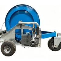 Système d'irrigation par aspersion autopropulsé compact en métal avec pompe, boîte de vitesses, télécommande, économie d'eau automatique, robuste et durable