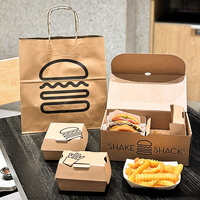 Boîte en papier personnalisée pour poulet frit, hamburgers, poisson et frites, emballage alimentaire pour snacks de rue et restauration rapide