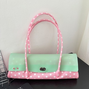 Nuevo Bolso de Hombro de PVC con Estampado de Puntos, Bolso Tipo Hobo de Verano para Mujer, Bolso de Mano Bonito para el Día a Día - Product Image 1