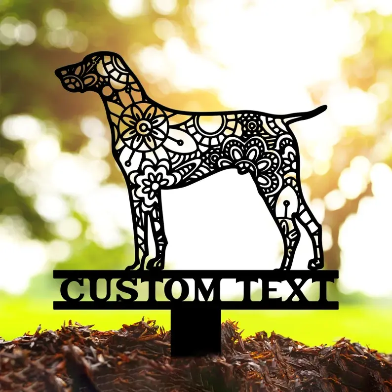 Decorazione giardino personalizzata Vizra cane regalo cane giardino logo decorazione esterna acrilico targa commemorativa