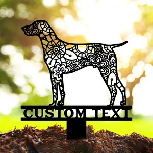कस्टम गार्डन सजावट विज़रा कुत्ता उपहार डॉग गार्डन लोगो आउटडोर सजावट ऐक्रेलिक स्मारक पट्टिका