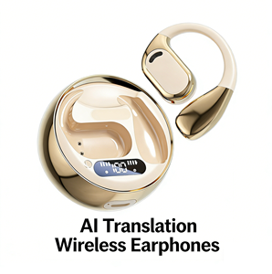 M76 AI Translation Earbuds 144 Language Translator Face-to-face <b>Smart</b> Translator Comfortable Wearing Open Ear Earbuds - Product Image 1