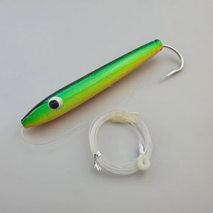 Leurre de pêche à la traîne <span class=keywords><strong>en</strong></span> bois pour la pêche <span class=keywords><strong>en</strong></span> haute <span class=keywords><strong>mer</strong></span>, appât <span class=keywords><strong>en</strong></span> bois pour marlin et thon, leurre <span class=keywords><strong>en</strong></span> cèdre monté avec hameçon simple, leurre de pêche à la traîne - Product Image 3