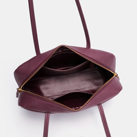 Sac à bandoulière en cuir PU bordeaux personnalisé, sac à main rectangulaire minimaliste pour femme, longues sangles fines, usage quotidien, OEM ODM