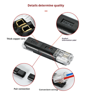 Nhanh chóng kết nối UTJ11-D2 10A 300V 2-pin pluggable thiết bị đầu cuối điện uốn Splice nối không thấm nước - Product Image 3